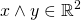 \displaystyle x\wedge y \in \mathbb{R}^{2}