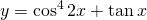 \displaystyle y= \cos ^{4}2x+ \tan x