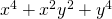 x^{4}+x^{2}y^{2}+y^{4}