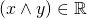 (x\wedge y)\in \mathbb{R}